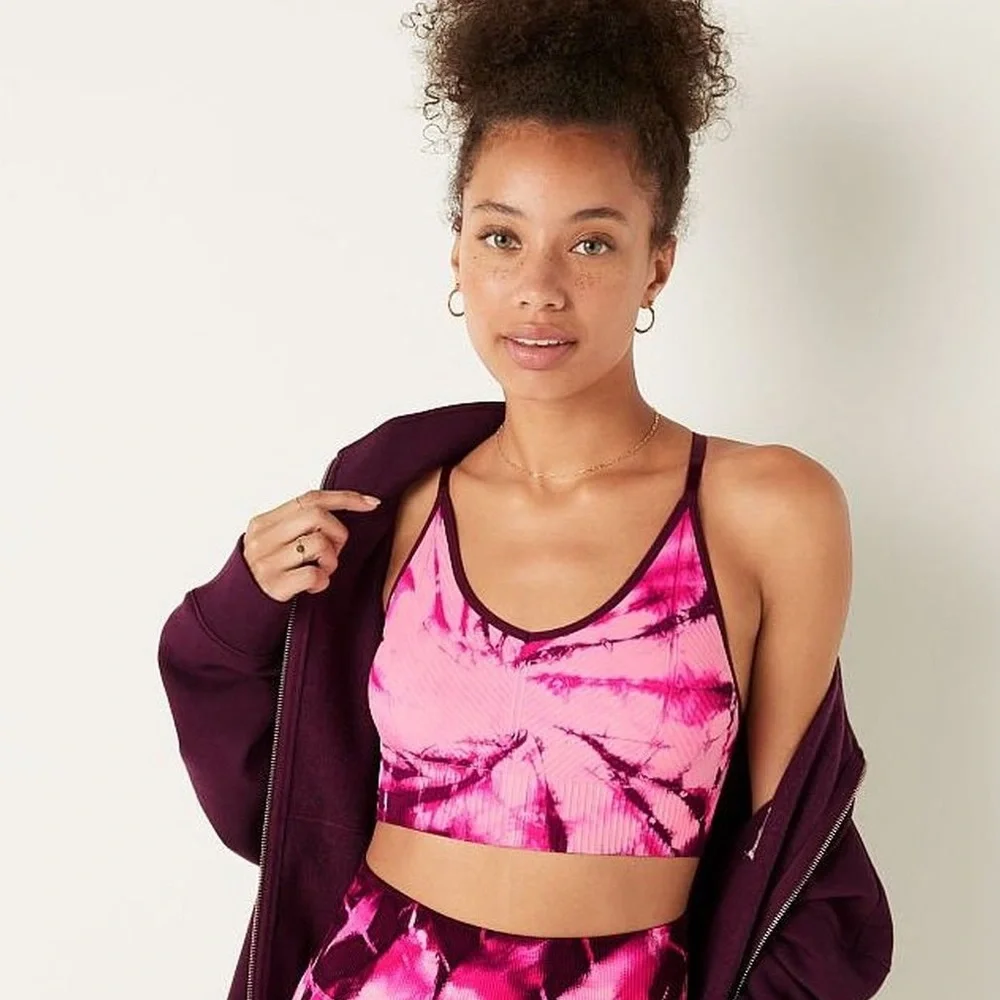 🆕PINK Victoria’s Secret Pink Spiral Tie Dye Set, M, S